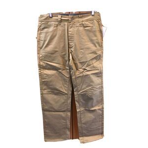 NEW Brothers Sons Hiking Work Pants 30x34” Khaki Pockets Zip Cotton Cool Max Zip